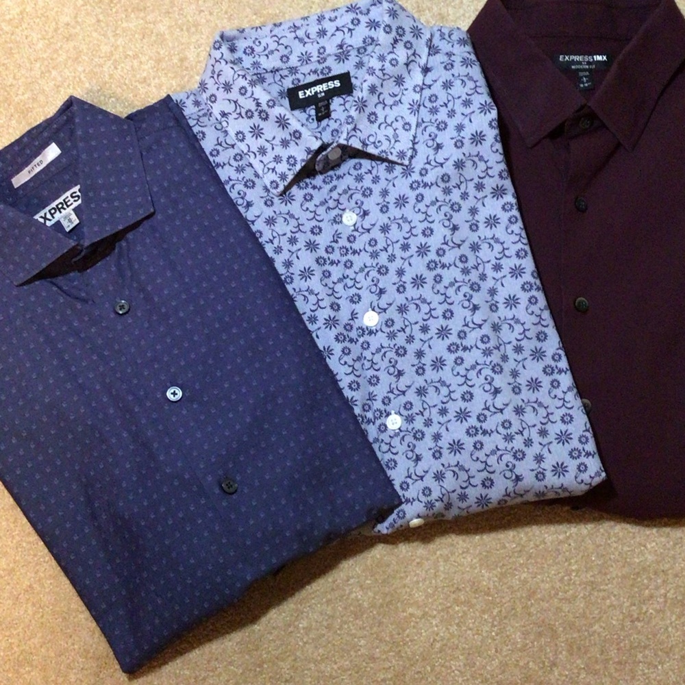 Express $10 each casual button down shirts
